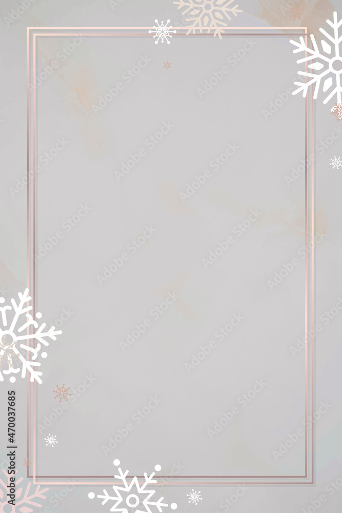 Poster snowflake christmas frame design on a gray background vectorv765batch2-sasi-38