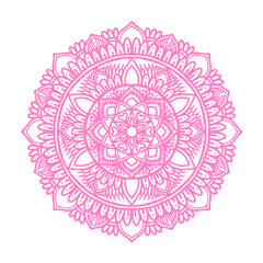 soft purple mandala illustration design with radial ornament