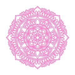 soft purple mandala illustration design with radial ornament
