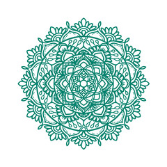 green mandala illustration design ornament