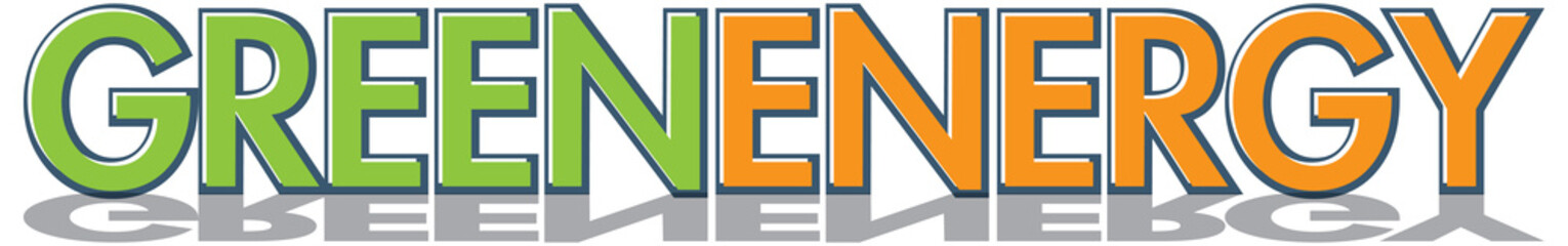 A green energy sign banner