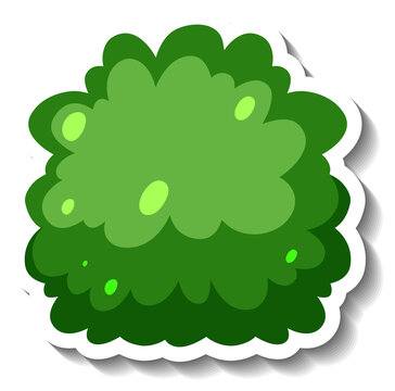A green bush in cartoon style