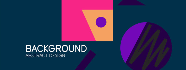 Abstract background with blocks, lines, geometric shapes. Techno or business concept for wallpaper, banner, background, landing page