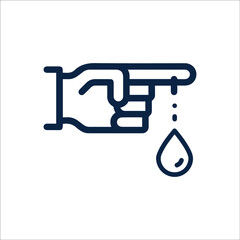 Blood test or health test icon