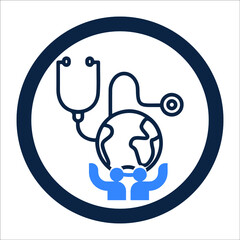 Global health and medical icon