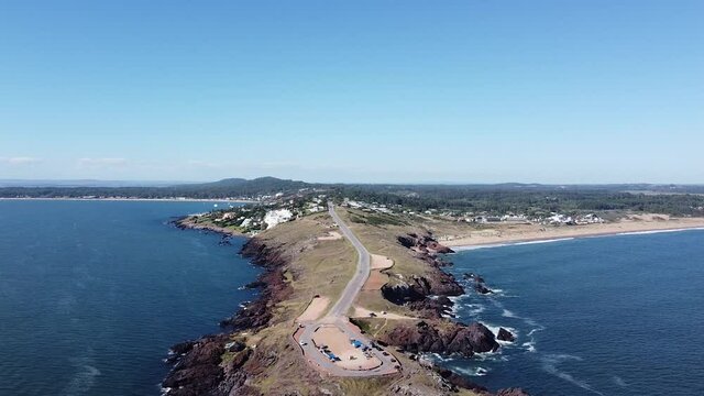 Aerial view of Punta Ballena, Uruguay