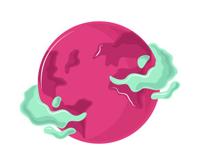 space planet flat icon