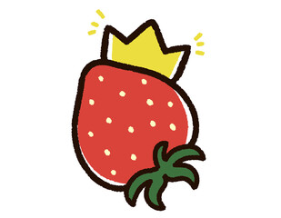 王冠を被ったイチゴ