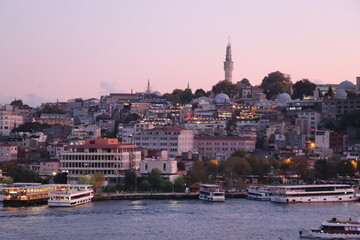 Fototapeta na wymiar Istanbul city night view, Turkey