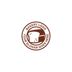 Bakery simple flat logo vector illustration