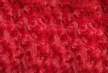  Furry red Synthetic Fabric Background   .