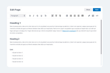 Web HTML Editor WYSIWYG Interface