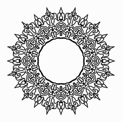 Circular pattern mandala art decoration elements