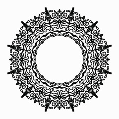 Circular pattern mandala art decoration elements