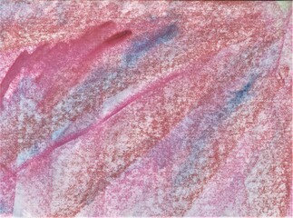Abstract crimson-pink background. Rough texture lines on a light background. Pastel drawing.