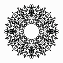 Fototapeta na wymiar Circular pattern mandala art decoration elements