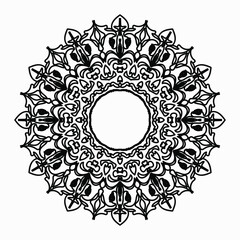 Circular pattern mandala art decoration elements