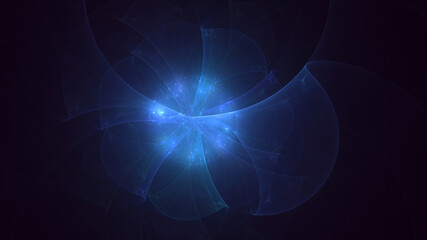 3D rendering abstract fractal light background