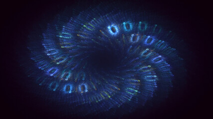 3D rendering abstract technology fractal background