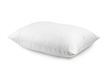 Fototapeta na wymiar a pillow with a holofiber filler in a white teak case