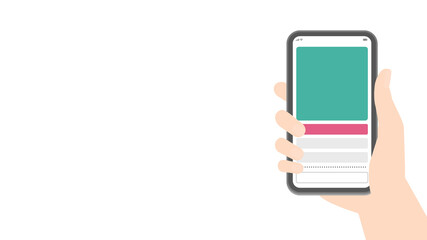 接種証明書アプリとスマートフォンの素材：スマホでアプリを使う人の手と接種証明書の画面
