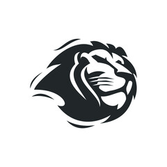 LIon Head Logo Design Vector