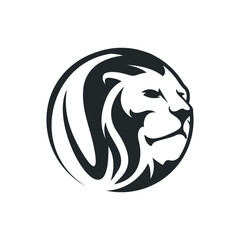Lion Leaf Logo Design Vector