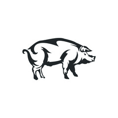 Pig Logo Design Vector