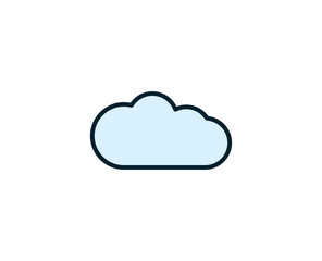 Cloud premium line icon. Simple high quality pictogram. Modern outline style icons. Stroke vector illustration on a white background. 