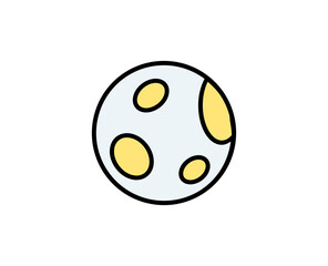 Moon premium line icon. Simple high quality pictogram. Modern outline style icons. Stroke vector illustration on a white background. 