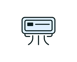 Conditioner line icon. Vector symbol in trendy flat style on white background. Office sing for design.