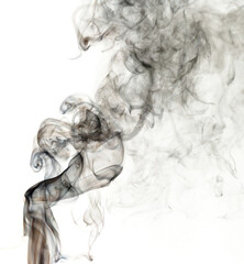 Fototapeta na wymiar Smoke on a white background.