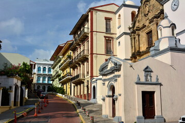Fototapeta na wymiar Rincones de la ciudad vieja de Panamá City, capital de Panamá