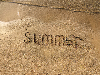 The inscription on the sand - Summer