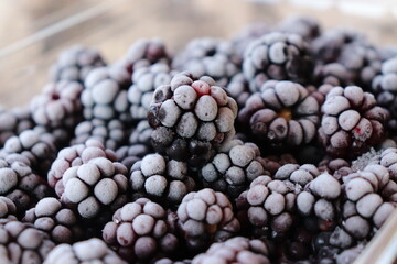 frozen berries, natural product, winter vibe, blackberries, raspberries