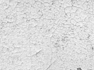 White cracked paint on the wall