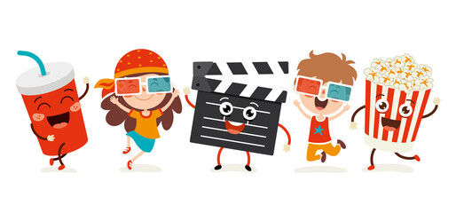 Cinema Concept With Cartoon Character