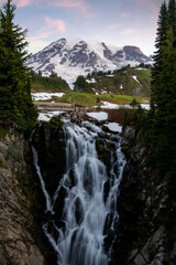 Mount Rainier National Park Waterfall 