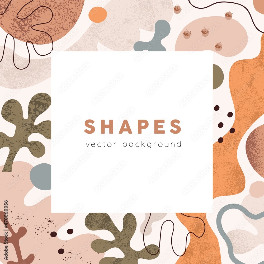 Aufkleber minimal square background with abstract pattern frame. card template design with border of trendy cr