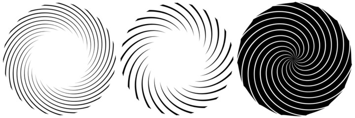 Spiral, swirl, twirl element. Cochlear, vortex, vertigo design shape © Pixxsa