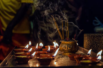 burning candles 