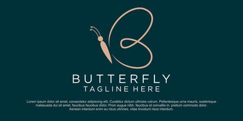  Butterfly Logo conceptual simple icon. Logo. Vector illustration