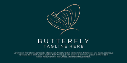  Butterfly Logo conceptual simple icon. Logo. Vector illustration