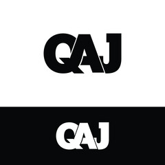 QAJ letter monogram logo design vector