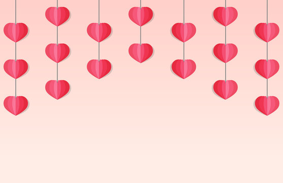 Red heart background for decoration