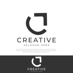 Logo design simple vector line letter C.symbol,icon,illustration,business logo