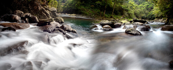 Picture of some small waterfall at a nature river