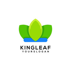 king leaf logo design vector