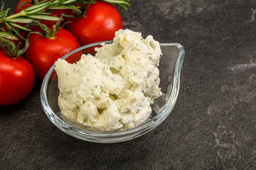 Soft cream cheese with herbs