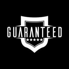 Guaranteed Shield icon isolated on dark background